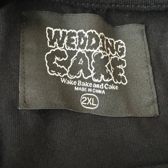 Wedding Cake Sweet Treats Wake Bake & Cake Black Streetwear Tee Size L - Picture 9 of 12
